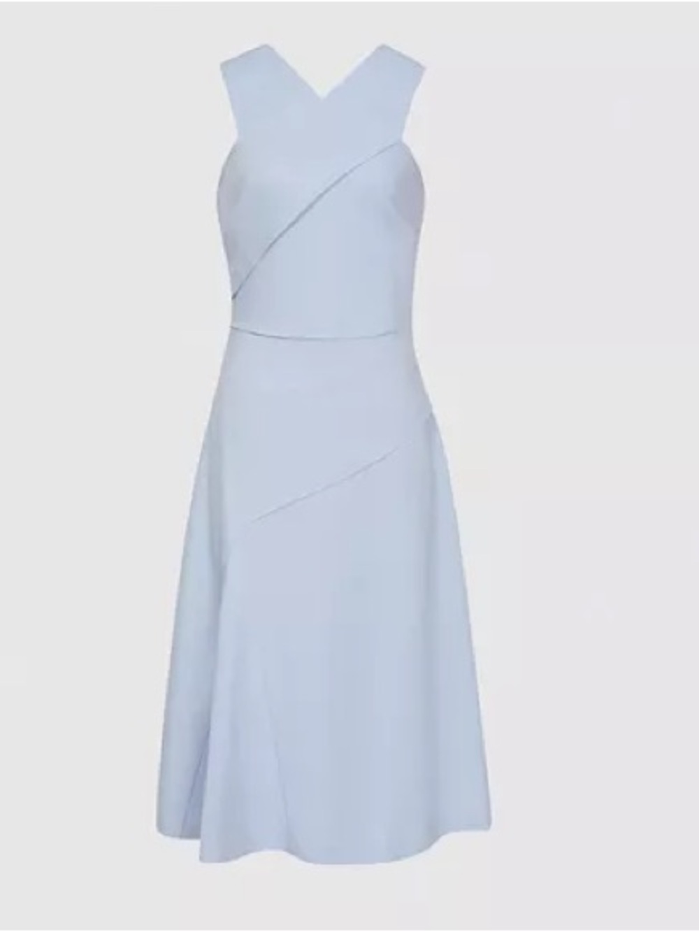 Reiss Paige Midi Dress in Pale Blue - Size 4 - Picture 4 of 8